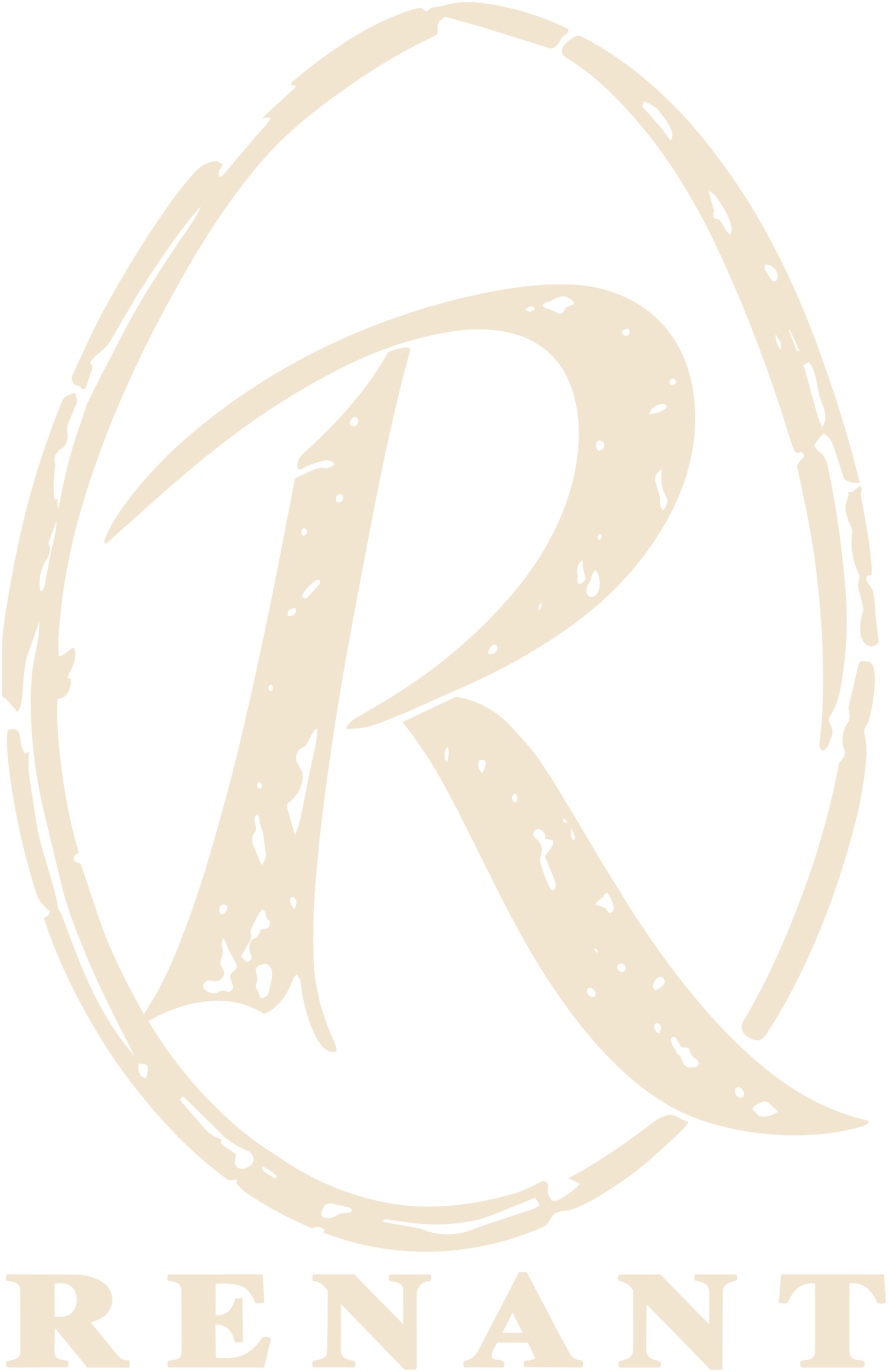 Original RENANT distressed oval R emblem and serif wordmark